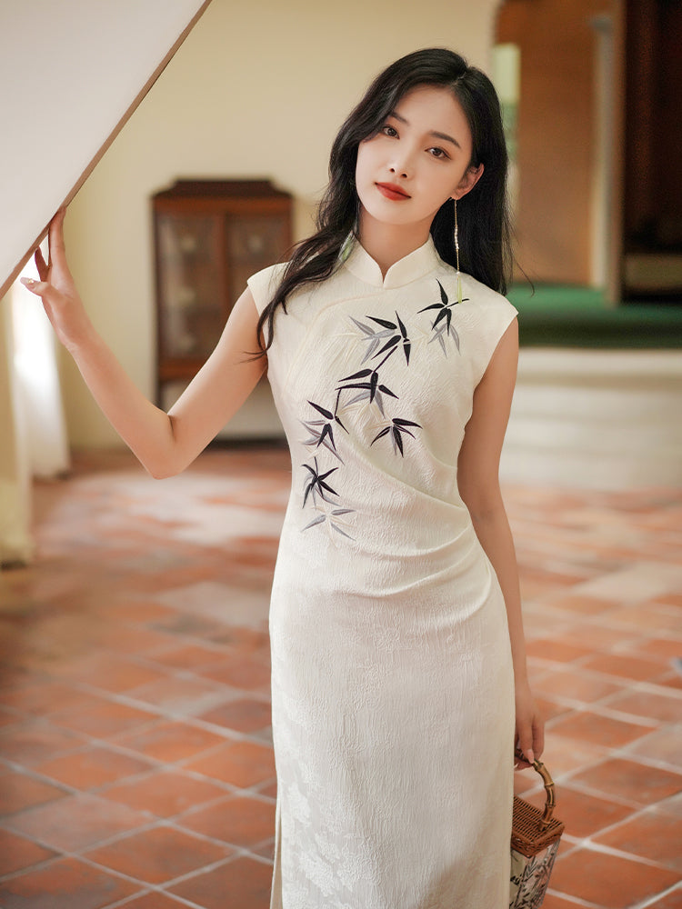 Taro Purple|Modern one-Pieces Qipao Dress(钰竹)