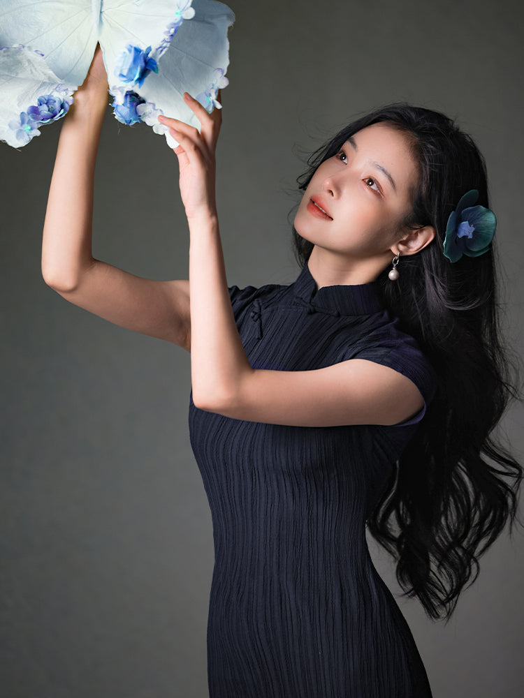 High stretch chiffon|Modern one-Pieces Qipao Dress(灵罗)