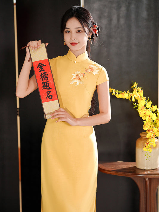 Koi Embroidery|Modern one-Pieces Qipao Dress(锦婉)