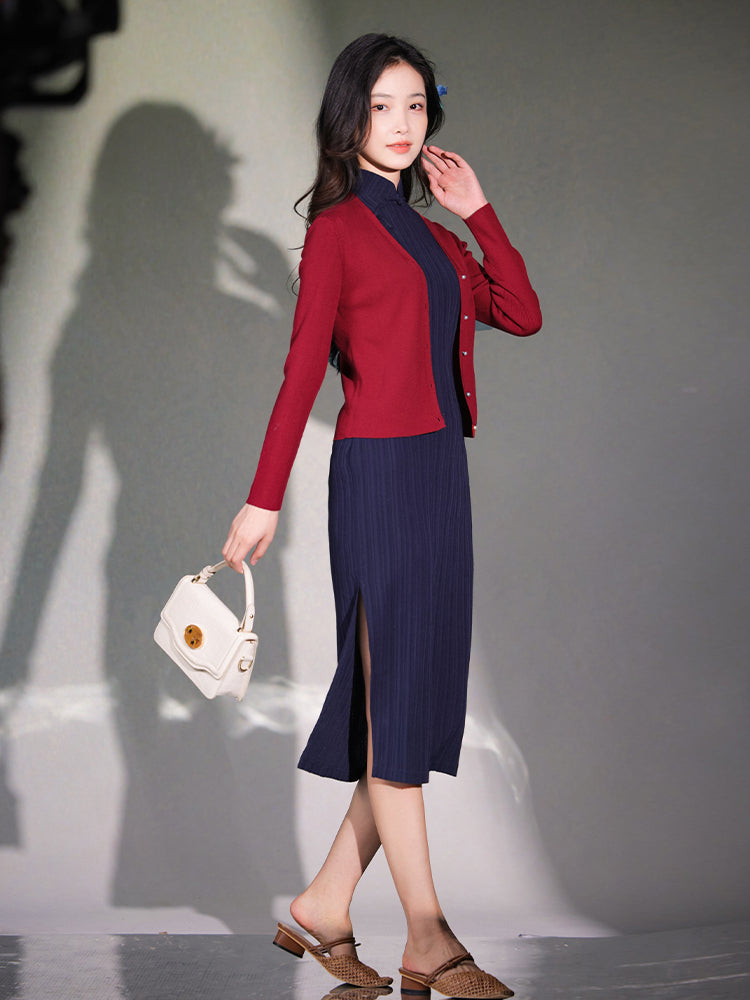 Natural Silk Acetate|long-sleeved Cardigan(镜霖)