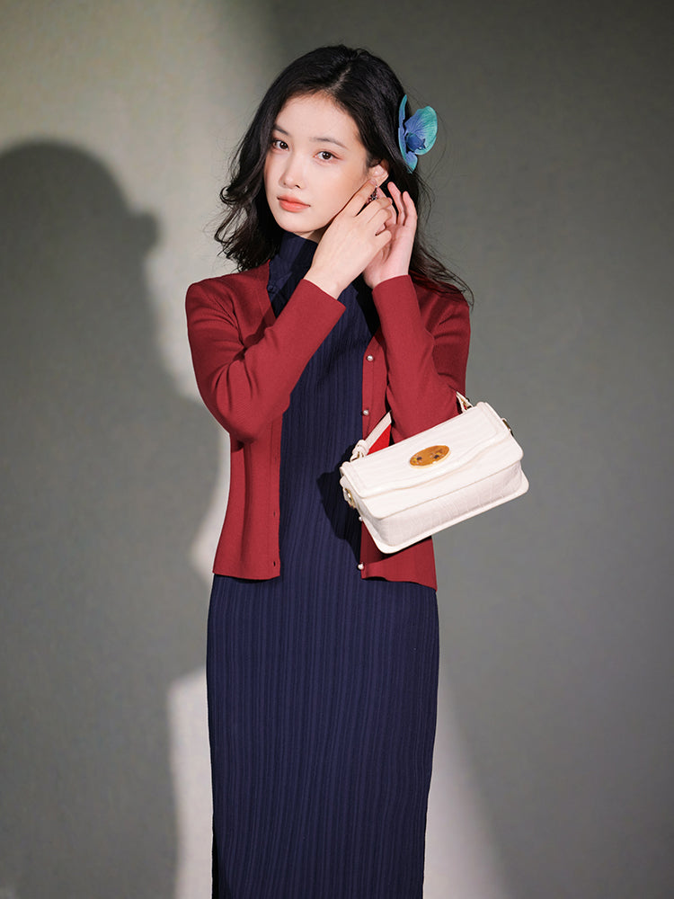 Natural Silk Acetate|long-sleeved Cardigan(镜霖)