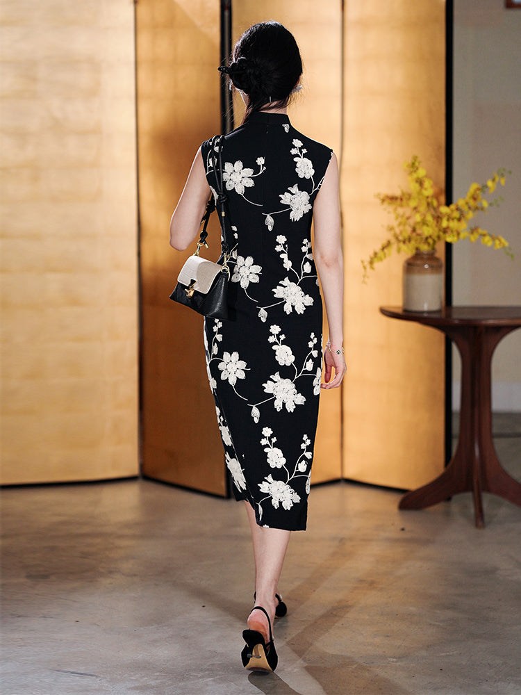 Ink and black|Modern one-Pieces Qipao Dress(舞黛)