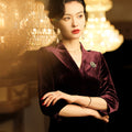 Deep Purple Velvet | Modernized Qipao Evening Dress（马莲）