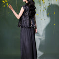 Deep purple - gray tone| Modern one-Pieces Qipao Top（阑霏）
