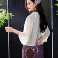 Transparent white|Butterfly Embroidery cardigan（淑蝶）