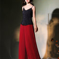 Vibrant Red|Modern Pleated Trousers(舒影）
