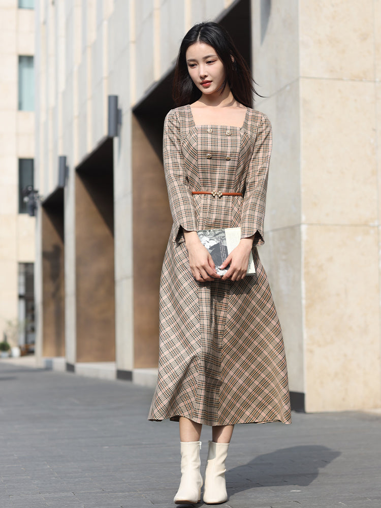 British Style | Classic Plaid Dress（熙悦）