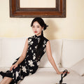 Ink and black|Modern one-Pieces Qipao Dress（舞黛）