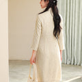 Champagne Gold Linen-Blend | A-Line Dress（南风）