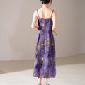 Lilac purple|Modern one-Pieces spaghetti strap dress（馨竹）