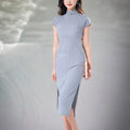 High stretch chiffon|Modern one-Pieces Qipao Dress（灵罗）