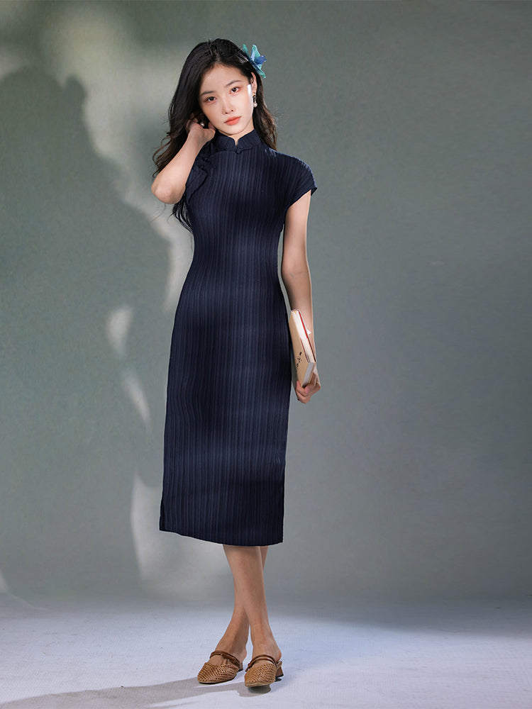 High stretch chiffon|Modern one-Pieces Qipao Dress（灵罗）