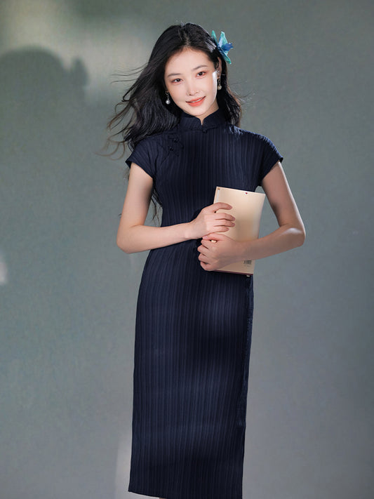 High stretch chiffon|Modern one-Pieces Qipao Dress（灵罗）