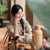 Milky white Butterfly Print | Modern one-Pieces Qipao Dress (蝶涯)