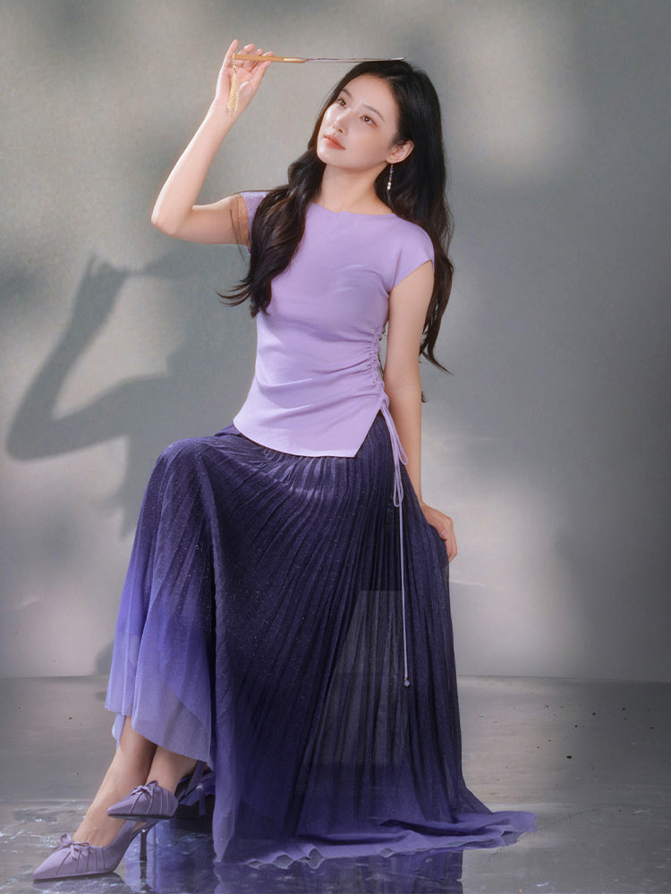 Purple Gradient|Modern one-Pieces long skirt（星朔）