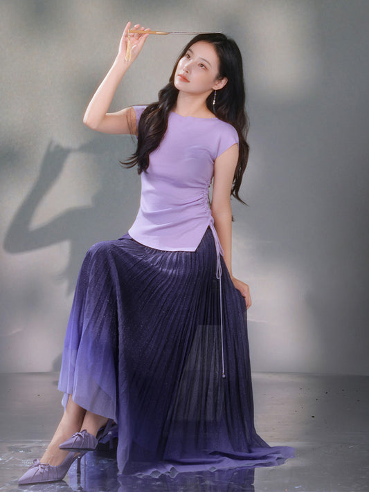 Purple Gradient|Modern one-Pieces long skirt（星朔）