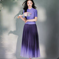 Purple Gradient|Modern one-Pieces long skirt（星朔）