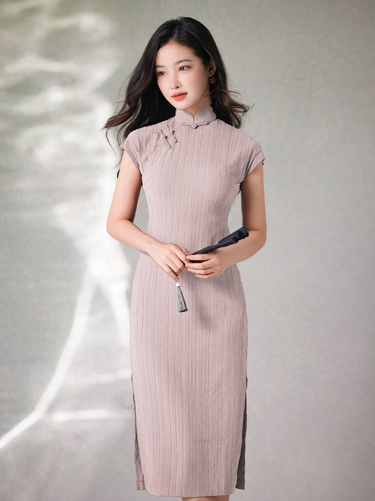 High stretch chiffon|Modern one-Pieces Qipao Dress（灵罗）