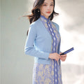 Natural Silk Acetate|long-sleeved Cardigan(镜霖)