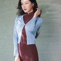Natural Silk Acetate|flared sleeves Cardigan(俞麦)