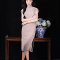 High stretch chiffon|Modern one-Pieces Qipao Dress（灵罗）