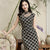 Caramel Diamond Lattice lace | Modern one-Pieces Qipao Dress（晗香）