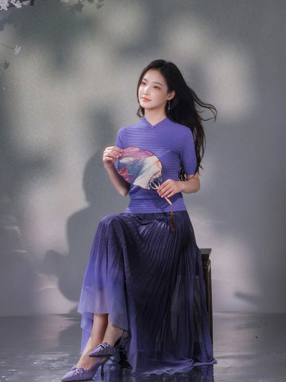Purple Gradient|Modern one-Pieces long skirt（星朔）
