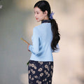 Natural Silk Acetate|long-sleeved Cardigan(镜霖)