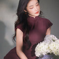High stretch chiffon|Modern one-Pieces Qipao Dress（灵罗）