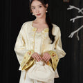 Vintage-Inspired Republic Era Schoolgirl Dress  | Velvet Cheongsam Top（琳悦）