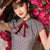 Dusk Grey with Red Polka Dots | Modern one-Pieces Qipao Dress(佳音)