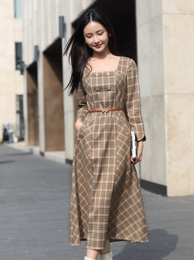 British Style | Classic Plaid Dress（熙悦）