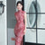Leather Pink|Modern one-Pieces Qipao Dress（相思子）