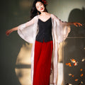 beige | Semi-Sheer Embroidered Sun Cover-Up (疏清)