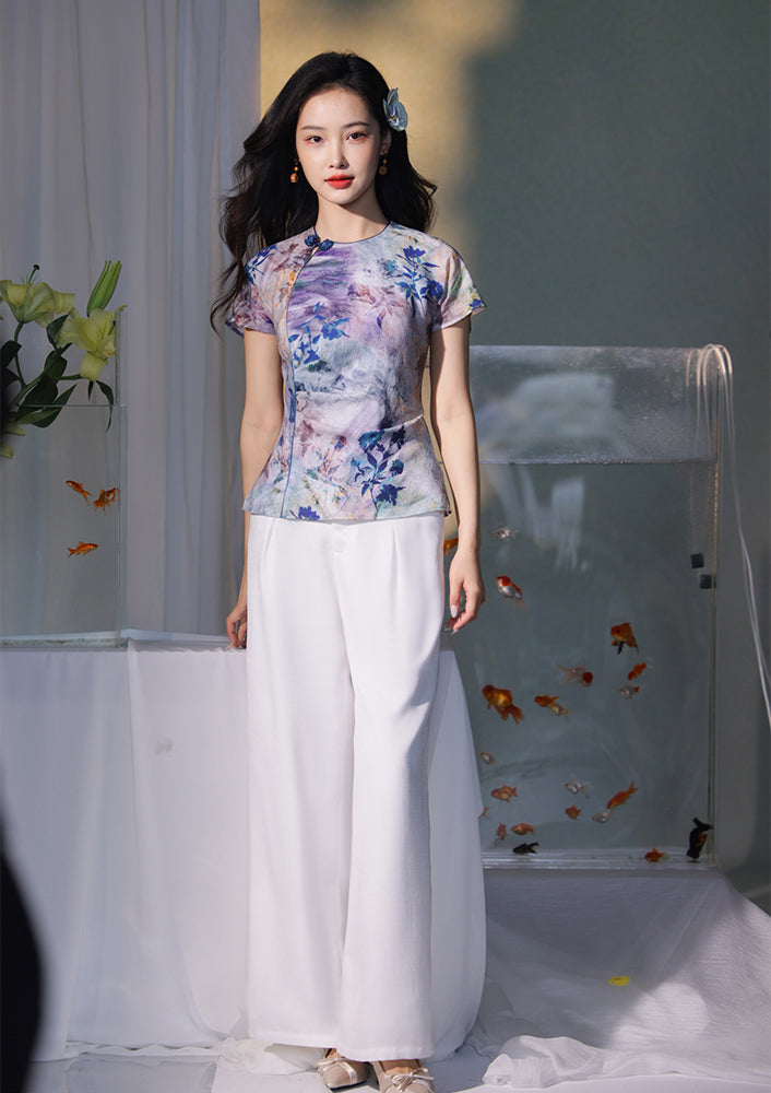 Linen White|straight legged pants（岫白）