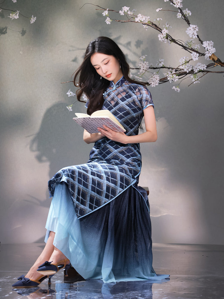 Purple Gradient|Modern one-Pieces long skirt（星朔）