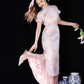 Light and airy simulated silk pleated half-skirt（翩羽）