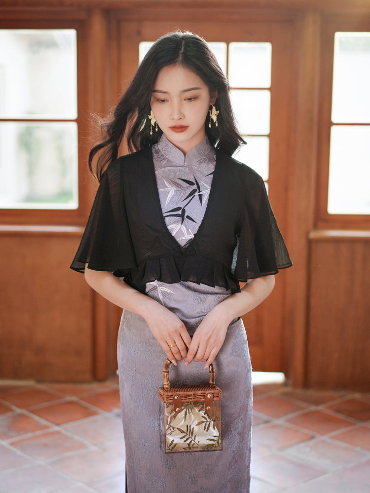 Pure white short version Cardigan(舞苍）