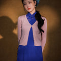 Natural Silk Acetate|flared sleeves Cardigan(俞麦)