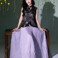 Deep purple - gray tone| Modern one-Pieces Qipao Top（阑霏）