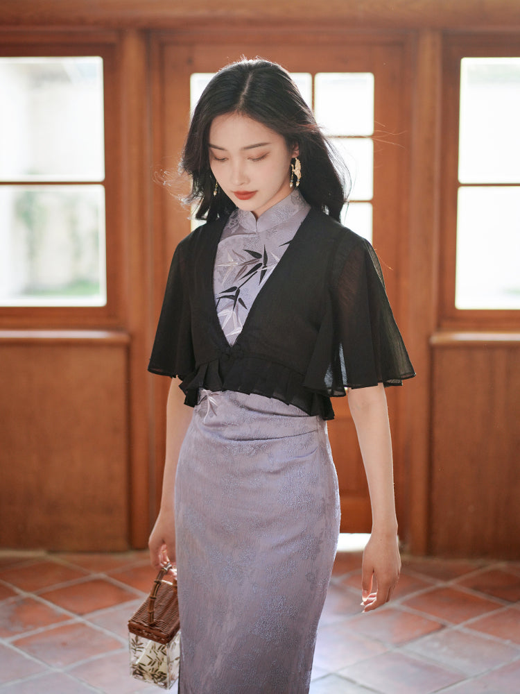 Pure white short version Cardigan(舞苍）