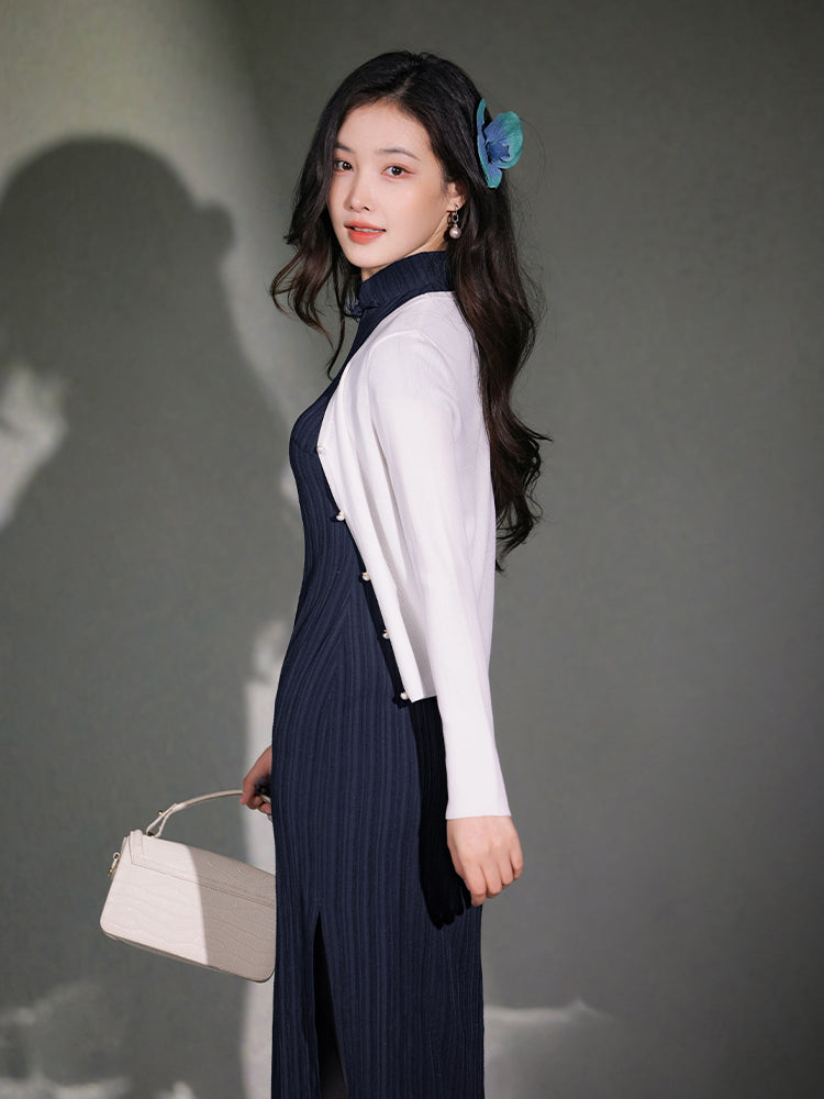 Natural Silk Acetate|long-sleeved Cardigan(镜霖)