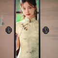 Light green color|Modern one-Pieces Qipao Dress（书瑾）