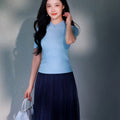 violets|Short Sleeve Qipao Top（罗芙）