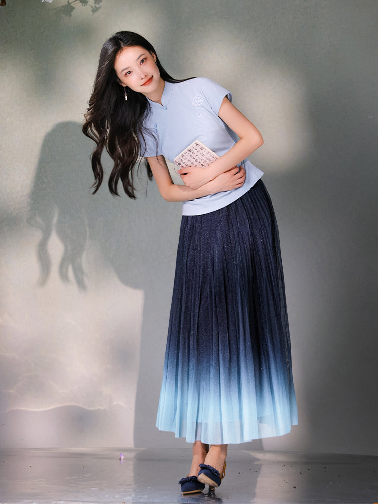 Purple Gradient|Modern one-Pieces long skirt（星朔）