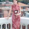 Leather Pink|Modern one-Pieces Qipao Dress（相思子）