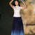 White|Orchid Embroidery Modern one-Pieces Qipao blouse（令娴）
