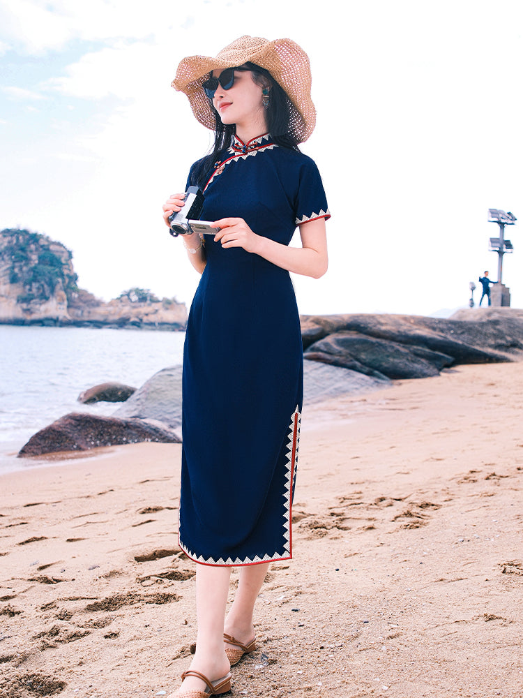 Ultramarine|Modern one-Pieces Qipao Dress（梓霖）