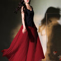 Vibrant Red|Modern Pleated Trousers(舒影）