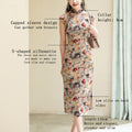 Luxury Italian milled stretch velvet| Modern one-Pieces Qipao Dress（知熹）